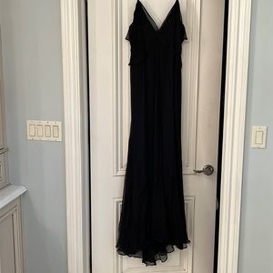 Vera Wang black chiffon gown